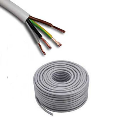 Câble électrique souple blanc HO5VV F 4G1 5mm2 en couronne de 50 m