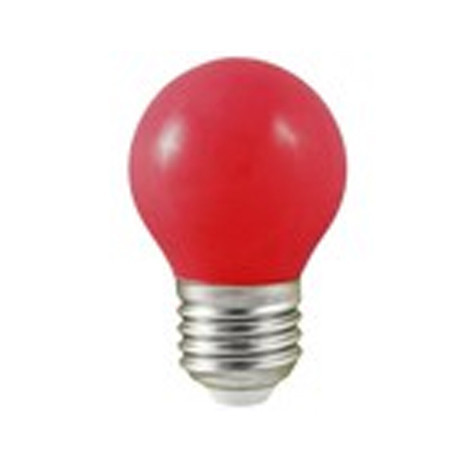 Ampoule Sphérique Couleur rouge 240V 15W E27 – 007184 – Orbitec