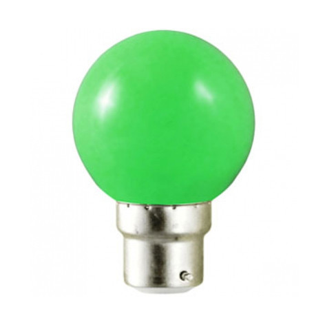 Ampoule couleur verte sphérique 230V 15W B22D – 124045 – Orbitec