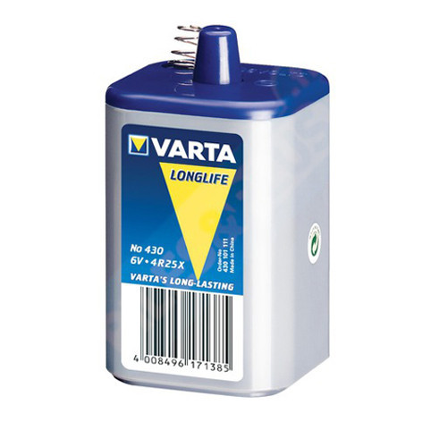 Pile 4R25 – 6V – Plastique à ressort – 430 – Varta