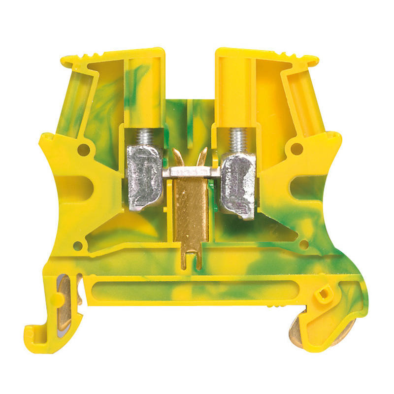 Bloc de jonction conducteur de protection à vis Viking3 pas 5mm – Vert/jaune – 037170 – Legrand