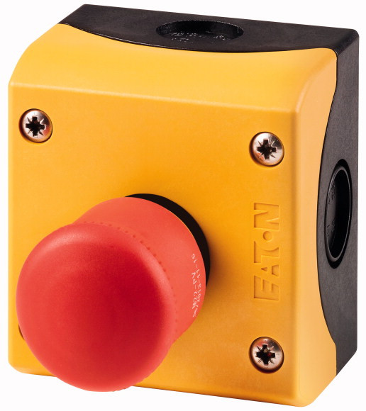 Boite à bouton arrêt d’urgence à traction 1O/1F – IP66 – M22-PV/KC11/IY – 216525 – Eaton
