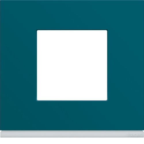 Plaque de finition 1 poste Gallery – Bleu peacock – WXP0802 – Hager