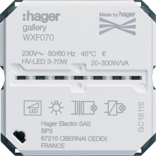 Variateur connecté Gallery – WXF070 – Hager
