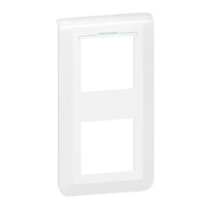 Plaque de finition verticale 2x2 modules Mosaic - Blanc antimicrobien - 078723L - Legrand