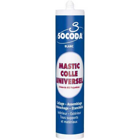 Mastic Silicone – spécial sanitaires – Blanc – 126980 – Socoda