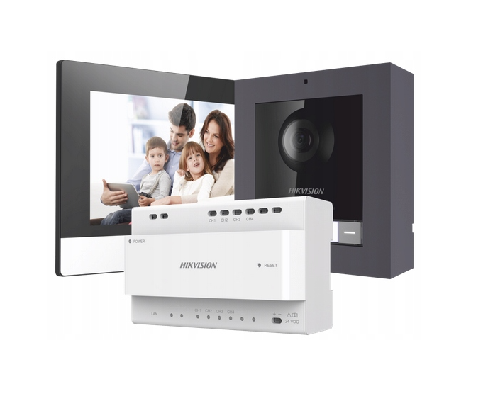 Kit interphone vidéo IP numérique 2 fils – Écran tactile 7″ – DS-KIS702EY – HikVision