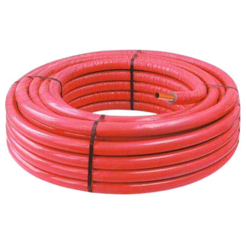 Tube PER-B pré-gainé isolé Ø20x25mm – Rouge – Couronne 25m – NF – 130-25-25S – Ayor