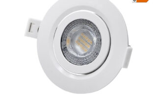 DOWNLIGHT LED ENCASTRABLE 9W 806Lm RA80 3200K CADRE ROND BLANC EDM