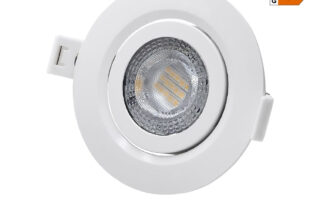 DOWNLIGHT LED ENCASTRABLE 9W 806lm RA80 4000K CADRE ROND BLANC EDM