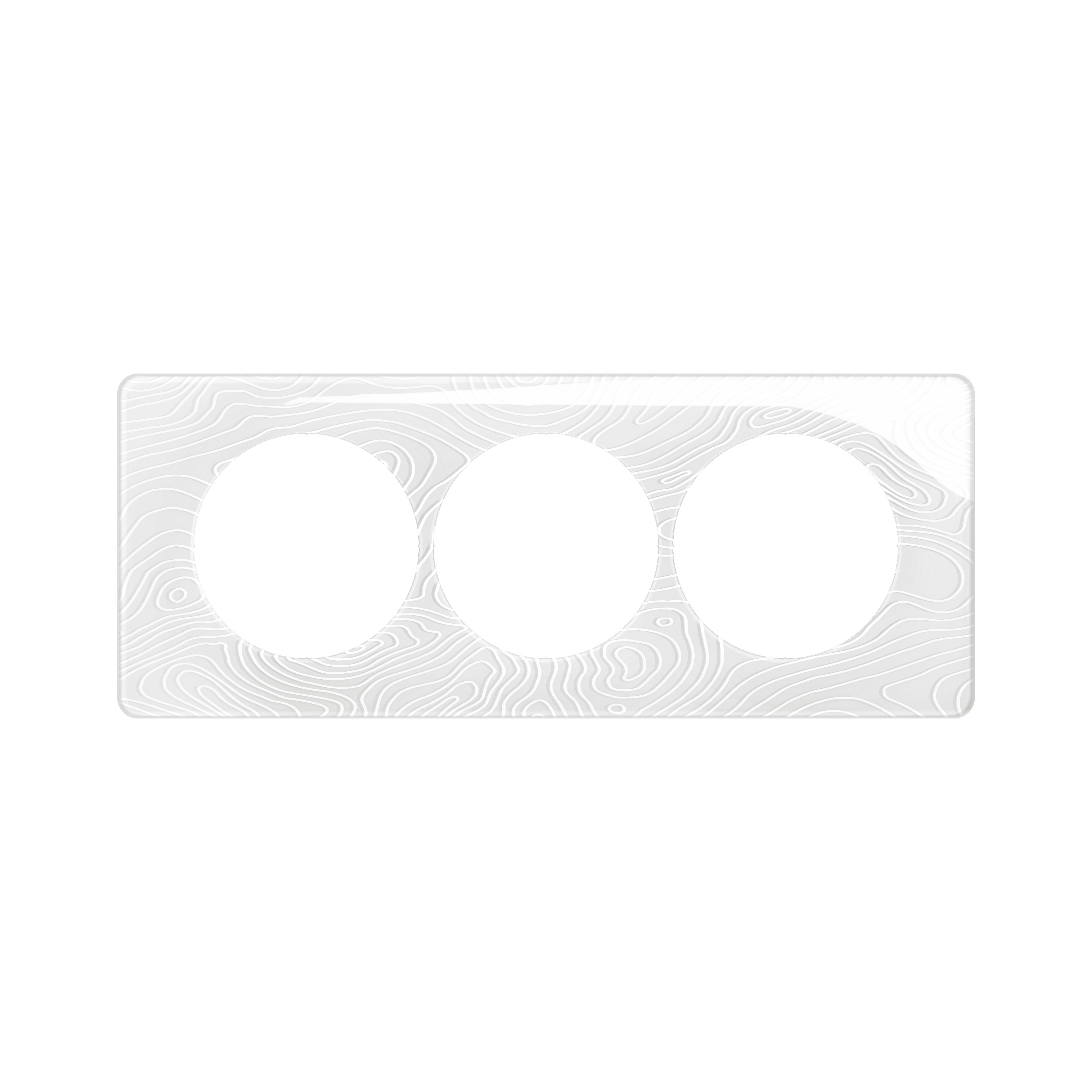 PLAQUE 3P ENTR.57MM BLANC RELIEF Céliane 2024 – CP0607 – Legrand