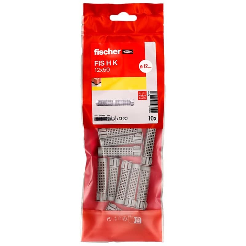 Tamis d’injection FIS HK 12 × 50 mm – 10 unités – 43417 – Fischer