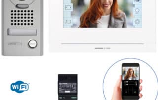 Kit vidéo platine encastrée avec moniteur écran 7" avec module Wi-Fi intégré - 130414 - Aiphone