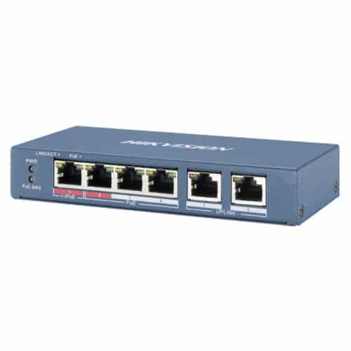 Switch PoE - 4 ports - DS-3E0106HP-E - 301802041 - Hikvision